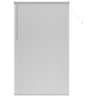 vidaXL Βενετσιάνικη Σκίαση Ασημί 220 x 135 εκ 25 χιλ. Αλουμίνιο