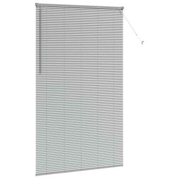 vidaXL Βενετσιάνικη Σκίαση Ασημί 220 x 135 εκ 25 χιλ. Αλουμίνιο