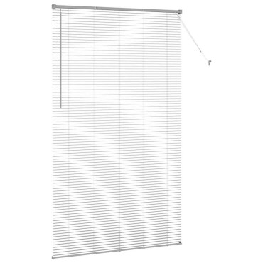 vidaXL Βενετσιάνικη Σκίαση Ασημί 220 x 135 εκ 25 χιλ. Αλουμίνιο