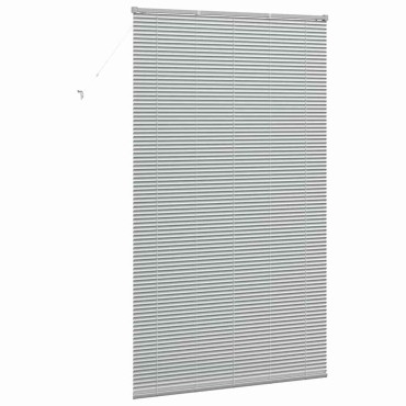 vidaXL Βενετσιάνικη Σκίαση Ασημί 220 x 135 εκ 25 χιλ. Αλουμίνιο