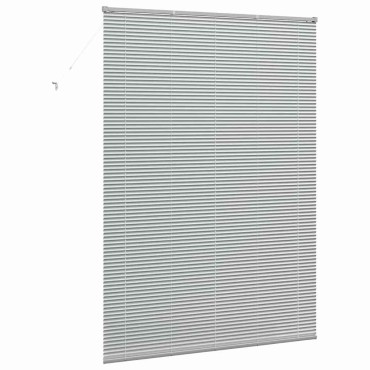 vidaXL Βενετσιάνικη Σκίαση Ασημί 220 x 160 εκ 25 χιλ. Αλουμίνιο