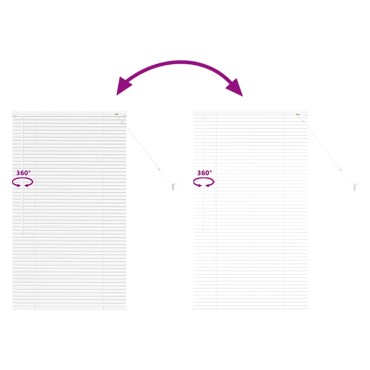 vidaXL Βενετσιάνικες Ρόδες Λευκό 130 x 80 εκ Αλουμίνιο