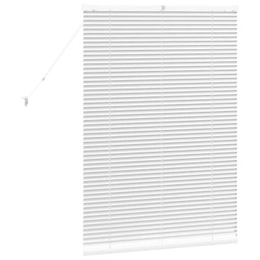 vidaXL Βενετσιάνικη Σκίαση Λευκό 130 x 85 εκ 25 χιλ. Αλουμίνιο