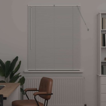 vidaXL Βενετσιάνικες Ρόδες Λευκό 130 x 105 εκ Αλουμίνιο