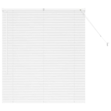 vidaXL Βενετσιάνικη Σκίαση Λευκό 130 x 120 εκ 25 χιλ. Αλουμίνιο