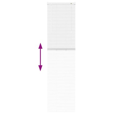 vidaXL Βενετσιάνικες Ρόδες Λευκό 175 x 50 εκ Αλουμίνιο