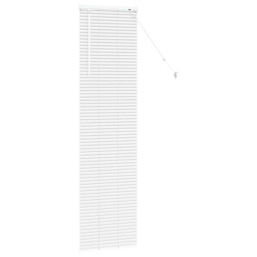 vidaXL Βενετσιάνικες Ρόδες Λευκό 175 x 50 εκ Αλουμίνιο