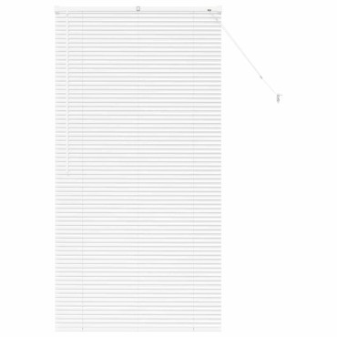 vidaXL Βενετσιάνικες Ρόδες Λευκό 175 x 95 εκ Αλουμίνιο
