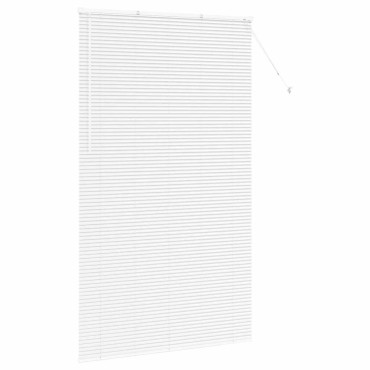 vidaXL Βενετσιάνικες Ρόδες Λευκό 220 x 130 εκ Αλουμίνιο