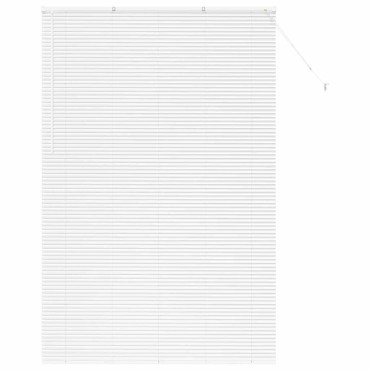 vidaXL Βενετσιάνικες Ρόδες Λευκό 220x150εκ Αλουμίνιο