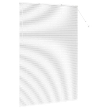 vidaXL Βενετσιάνικες Ρόδες Λευκό 220x150εκ Αλουμίνιο