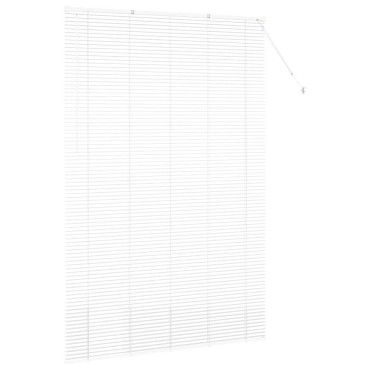 vidaXL Βενετσιάνικες Ρόδες Λευκό 220x150εκ Αλουμίνιο