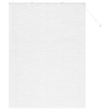vidaXL Βενετσιάνικη Σκίαση Λευκό 220 x 160 εκ 25 χιλ. Αλουμίνιο