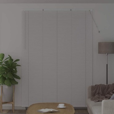 vidaXL Βενετσιάνικη Σκίαση Λευκό 220 x 160 εκ 25 χιλ. Αλουμίνιο
