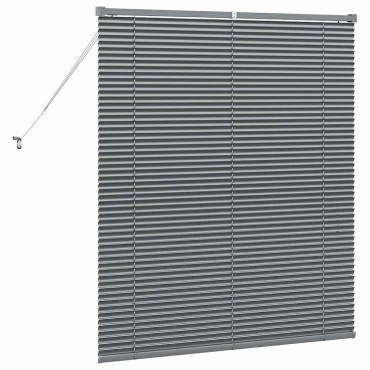 vidaXL Βενετσιάνικη Σκίαση Σκούρο Γκρι 130 x 120 εκ 25 χιλ. Αλουμίνιο