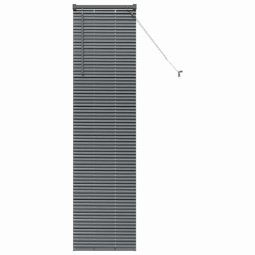 vidaXL Βενετσιάνικες Ρόδες Σκούρο Γκρι 175 x 40 εκ Αλουμίνιο