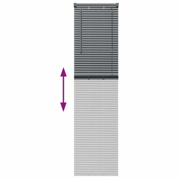 vidaXL Βενετσιάνικες Ρόδες Σκούρο Γκρι 175 x 40 εκ Αλουμίνιο