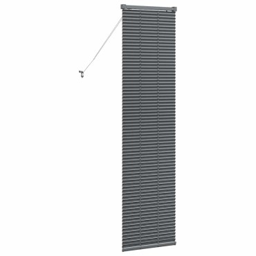 vidaXL Βενετσιάνικες Ρόδες Σκούρο Γκρι 175 x 40 εκ Αλουμίνιο