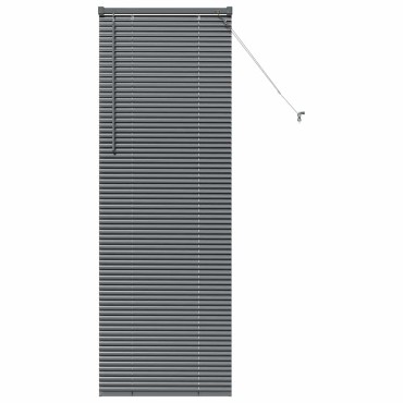 vidaXL Βενετσιάνικη Σκίαση Σκούρο Γκρι 175 x 60 εκ 25 χιλ. Αλουμίνιο