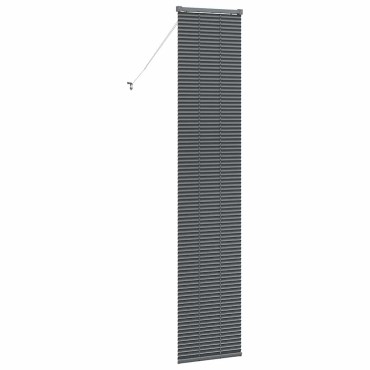vidaXL Βενετσιάνικες Ρόδες Σκούρο Γκρι 220 x 40 εκ Αλουμίνιο