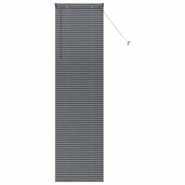 vidaXL Βενετσιάνικη Σκίαση Σκούρο Γκρι 220 x 55 εκ 25 χιλ. Αλουμίνιο