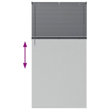 vidaXL Βενετσιάνικη Σκίαση Σκούρο Γκρι 220 x 110 cm 25 χιλ. Αλουμίνιο