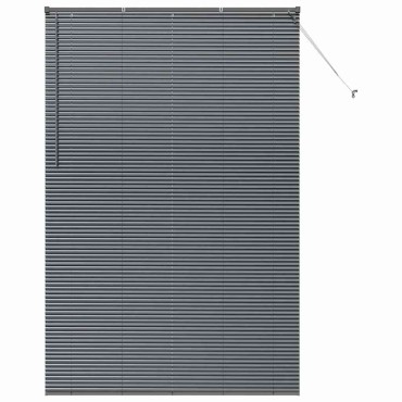 vidaXL Βενετσιάνικη Σκίαση Σκούρο Γκρι 220 x 140 cm 25 χιλ. Αλουμίνιο