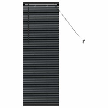 vidaXL Βενετσιάνικη Σκίαση Μαύρο 130 x 50 εκ 25 χιλ. Αλουμίνιο