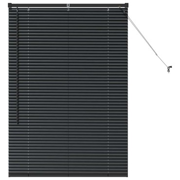 vidaXL Βενετσιάνικες Ρόδες Μαύρο 130 x 85 εκ Αλουμίνιο