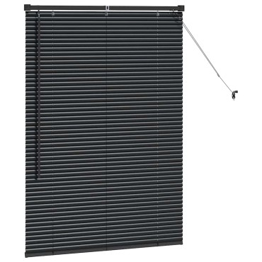 vidaXL Βενετσιάνικες Ρόδες Μαύρο 130 x 85 εκ Αλουμίνιο