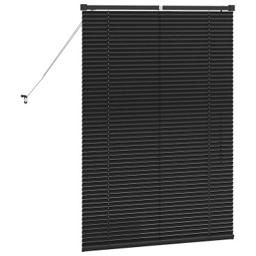 vidaXL Βενετσιάνικες Ρόδες Μαύρο 130 x 85 εκ Αλουμίνιο