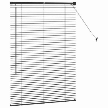 vidaXL Βενετσιάνικες Ρόδες Μαύρο 130 x 95 εκ Αλουμίνιο