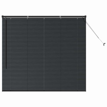 vidaXL Βενετσιάνικες Ρόδες Μαύρο 130 x 150 cm Αλουμίνιο