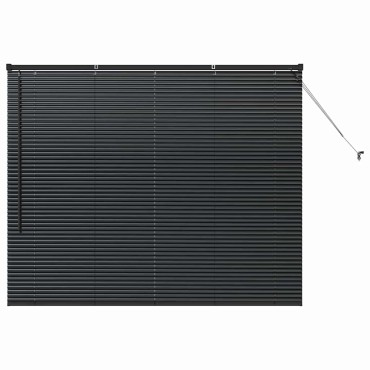 vidaXL Βενετσιάνικη Σκίαση Μαύρο 130 x 160 εκ 25 χιλ. Αλουμίνιο