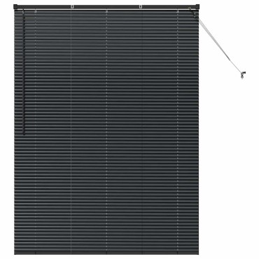 vidaXL Βενετσιάνικες Ρόδες Μαύρο 175 x 130 εκ Αλουμίνιο