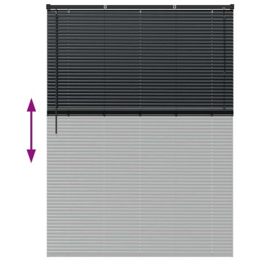 vidaXL Βενετσιάνικες Ρόδες Μαύρο 175 x 130 εκ Αλουμίνιο