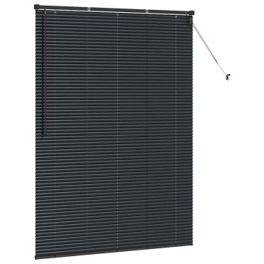 vidaXL Βενετσιάνικη Σκίαση Μαύρο 175 x 135 εκ 25 χιλ. Αλουμίνιο