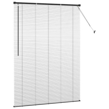 vidaXL Βενετσιάνικη Σκίαση Μαύρο 175 x 135 εκ 25 χιλ. Αλουμίνιο