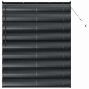 vidaXL Βενετσιάνικες Ρόδες Μαύρο 175 x 150 εκ Αλουμίνιο