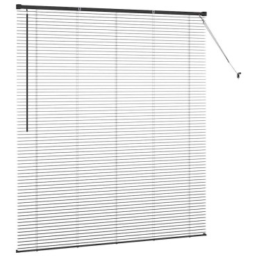 vidaXL Βενετσιάνικη Σκίαση Μαύρο 175 x 160 εκ 25 χιλ. Αλουμίνιο