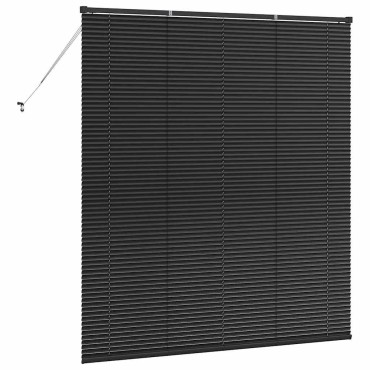 vidaXL Βενετσιάνικη Σκίαση Μαύρο 175 x 160 εκ 25 χιλ. Αλουμίνιο