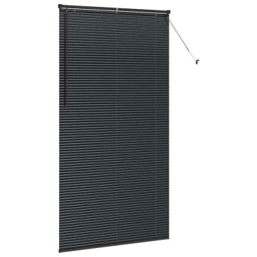 vidaXL Βενετσιάνικες Ρόδες Μαύρο 220 x 110 cm Αλουμίνιο
