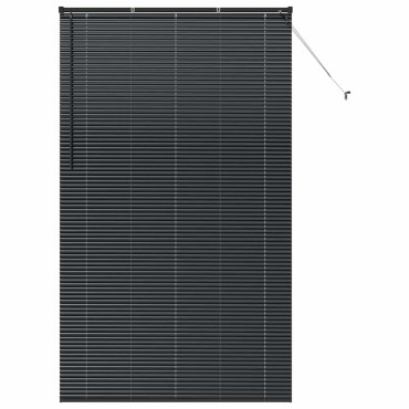 vidaXL Βενετσιάνικη Σκίαση Μαύρο 220 x 130 εκ 25 χιλ. Αλουμίνιο