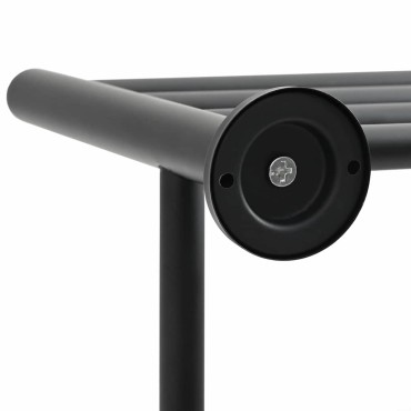 vidaXL Ράφι Πετσέτας Μαύρο 61 x 23 x 17 εκ Ανοξείδωτο ατσάλι