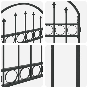 vidaXL Στύλος Περιφράξεων ASSEN 200 x 88 x 14 εκ Ατσάλι Κλειδώσιμο