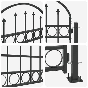 vidaXL Στύλος Περιφράξεων ASSEN 200 x 88 x 14 εκ. Ατσάλι Κλειδώσιμο
