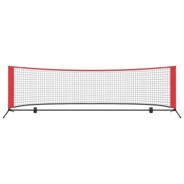 vidaXL Δίχτυ Τένις Μαύρο και Κόκκινο 301 x 90,5 x 87 εκ. Πολυεστέρας