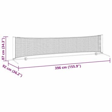 vidaXL Δίχτυ Τένις Μαύρο και Κόκκινο 396 x 92 x 87 εκ. Πολυεστέρας