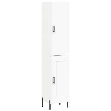vidaXL Ντουλάπι Λευκό 34,5x34x180cm από Επεξεργασμένο Ξύλο 1 τεμ.