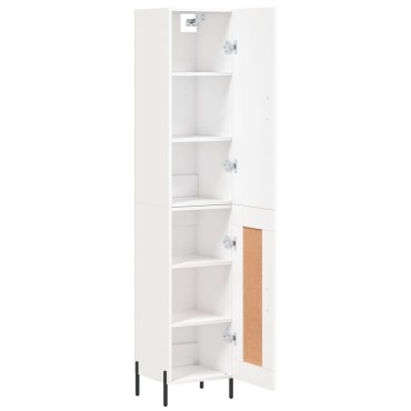 vidaXL Ντουλάπι Λευκό 34,5x34x180cm από Επεξεργασμένο Ξύλο 1 τεμ.